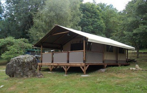 Camping Fougeraie (Nièvre,Morvan) : Tente lodge Nature camping Fougeraie