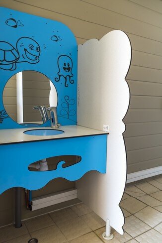 Sanitaires Camping Fougeraie Lavabo-enfants